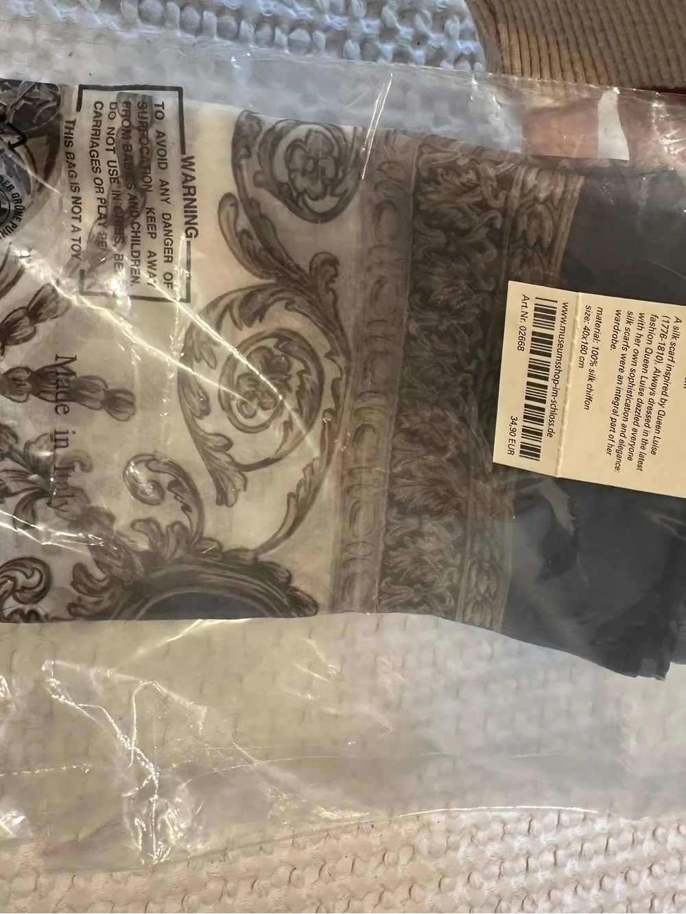 Vintage 100% silk scarf. NWT